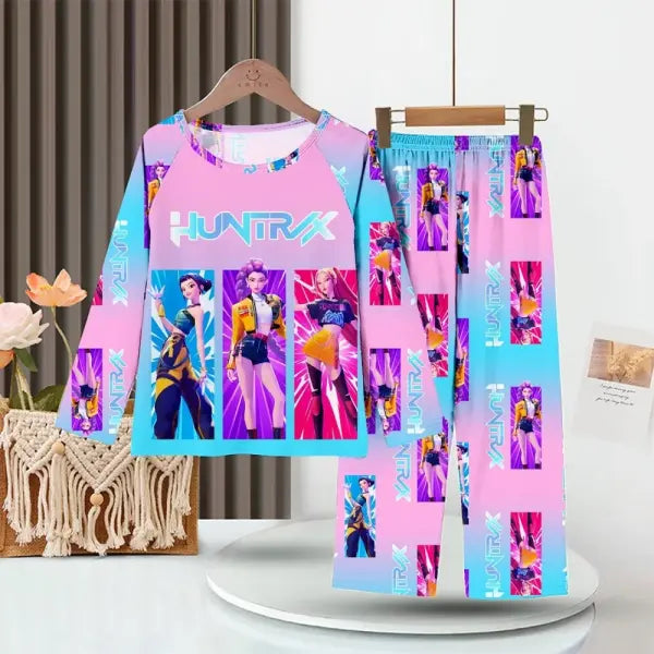 Full Sleeve Pajamas Set Children Coswear Sleepwear - KPOP02 / 12 (115-125cm)