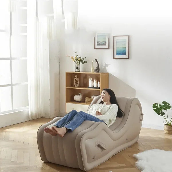 Fully Automatic Outdoor Inflatable Lazy Sofa - Portable PVC Lounge Chair