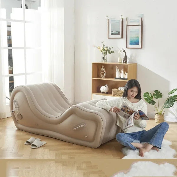 Fully Automatic Outdoor Inflatable Lazy Sofa - Portable PVC Lounge Chair