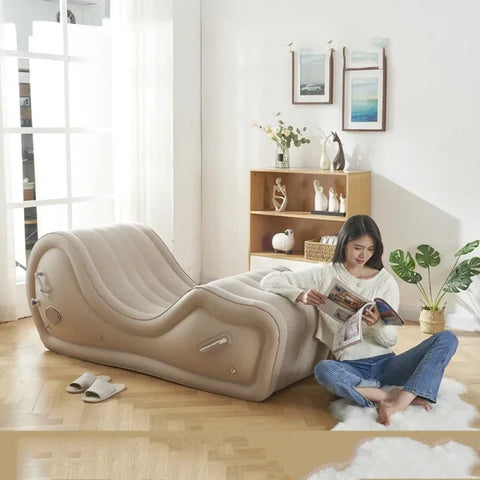 Fully Automatic Outdoor Inflatable Lazy Sofa - Portable PVC Lounge Chair