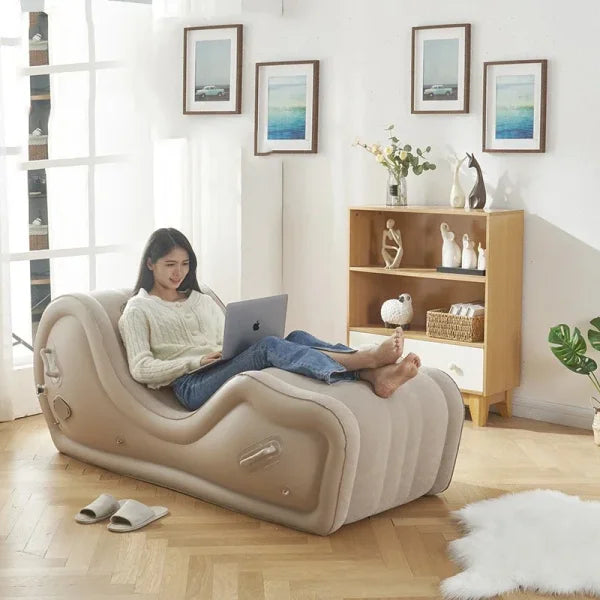 Fully Automatic Outdoor Inflatable Lazy Sofa - Portable PVC Lounge Chair