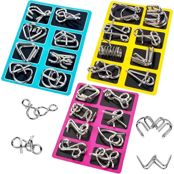 Fun Metal Chinese Ring Puzzle Intelligent Brain Teaser IQ Logic Game for Children Adult Family Entertainment