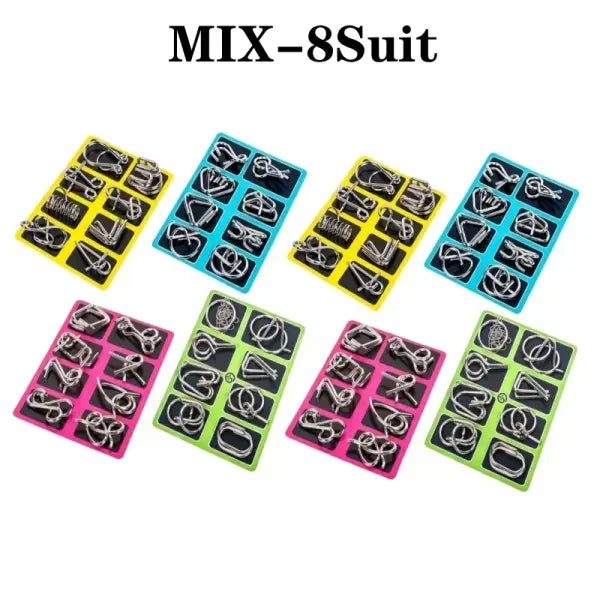 Fun Metal Chinese Ring Puzzle Intelligent Brain Teaser IQ Logic Game for Children Adult Family Entertainment