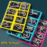 Fun Metal Chinese Ring Puzzle Intelligent Brain Teaser IQ Logic Game for Children Adult Family Entertainment