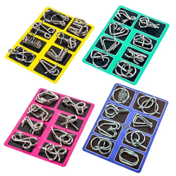 Fun Metal Chinese Ring Puzzle Intelligent Brain Teaser IQ Logic Game for Children Adult Family Entertainment