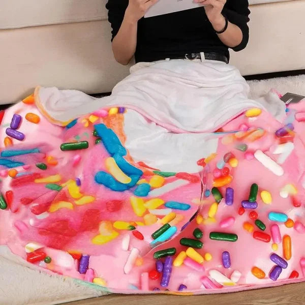 Fun Realistic Cookie Blanket – Giant Food-Themed Flannel Throw for Kids & Adults