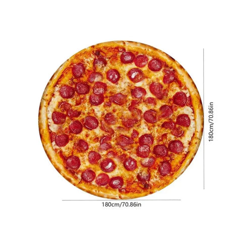 Fun Realistic Cookie Blanket – Giant Food-Themed Flannel Throw for Kids & Adults - pizza / 180cm / ITALY