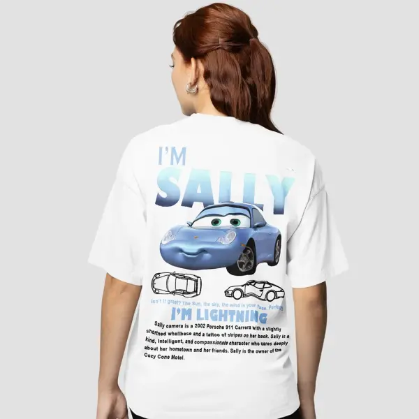 Fun Sally & Lightning McQueen T-Shirt – 100% Cotton Tee for Men & Women New Arrival Couple Gift - 11 / XL