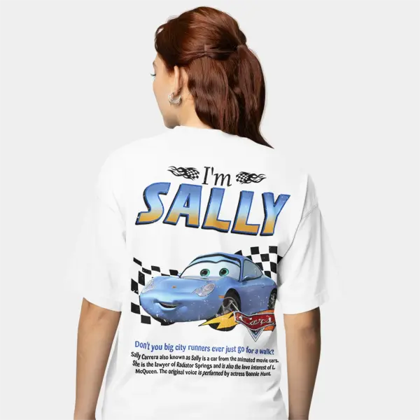 Fun Sally & Lightning McQueen T-Shirt – 100% Cotton Tee for Men & Women New Arrival Couple Gift - 12 / 6XL