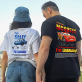 Fun Sally & Lightning McQueen T-Shirt – 100% Cotton Tee for Men & Women New Arrival Couple Gift