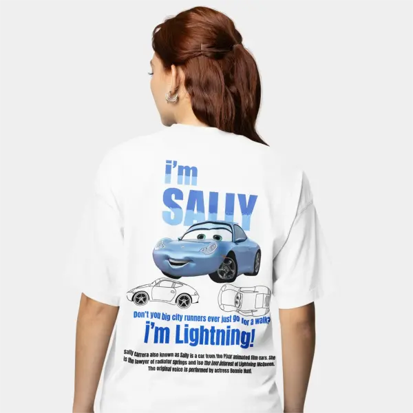 Fun Sally & Lightning McQueen T-Shirt – 100% Cotton Tee for Men & Women New Arrival Couple Gift - 17 / XL