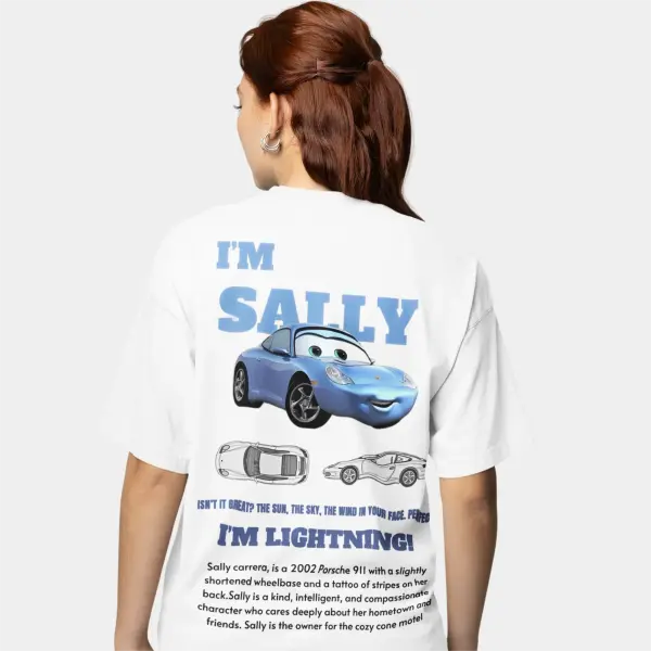 Fun Sally & Lightning McQueen T-Shirt – 100% Cotton Tee for Men & Women New Arrival Couple Gift - 15 / 6XL