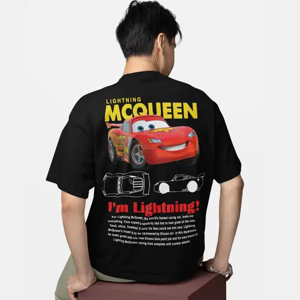 Fun Sally & Lightning McQueen T-Shirt – 100% Cotton Tee for Men & Women New Arrival Couple Gift - 2 / 6XL