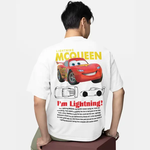 Fun Sally & Lightning McQueen T-Shirt – 100% Cotton Tee for Men & Women New Arrival Couple Gift - 5 / 6XL