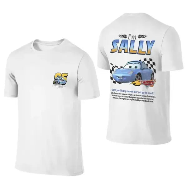 Fun Sally & Lightning McQueen T-Shirt – 100% Cotton Tee for Men & Women New Arrival Couple Gift - 20 / XXL