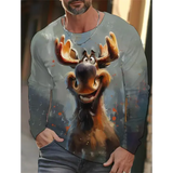 3D Animal Print T-Shirt for Men – Hip Hop Harajuku Streetwear Loose Cotton Long Sleeve Top Autumn Fashion