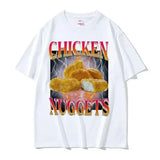 Funny Chicken Nuggets Vintage Meme T-Shirt – Women’s Hip Hop Gothic Graphic Tee Comfortable Casual Top - 2 / XXL