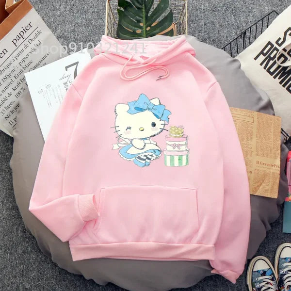 Funny Melanie Martinez Cartoon Cat Hoodie for Women and Men - Himpall