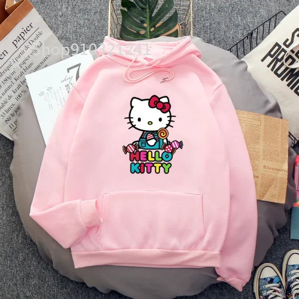 Funny Melanie Martinez Cartoon Cat Hoodie for Women and Men - Himpall