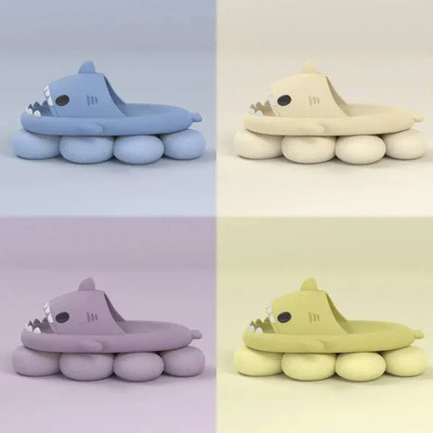 Adult’s Slippers Indoor Outdoor Funny Shark Cartoon