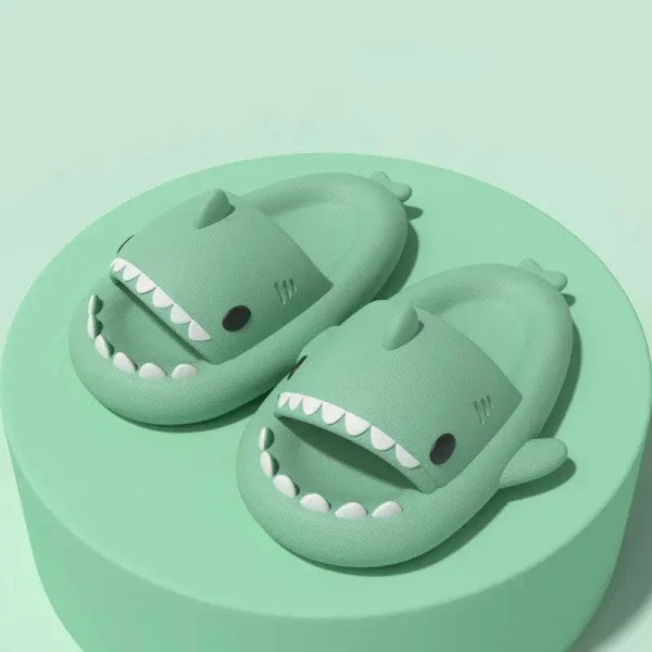 Adult’s Slippers Indoor Outdoor Funny Shark Cartoon