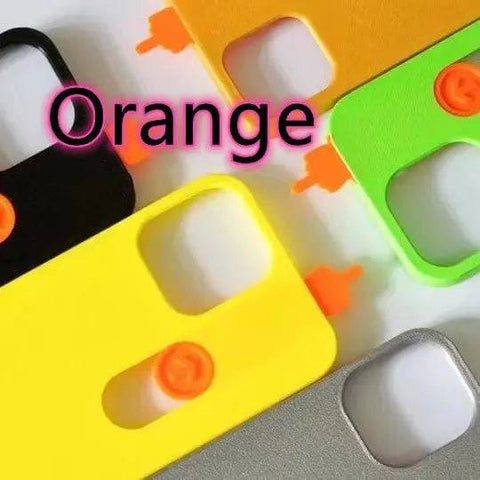 Funny Sliding Middle Finger Phone Case - Orange / IPhone 13 Pro Max