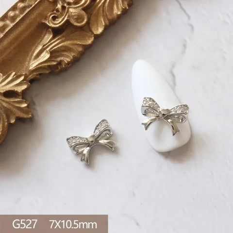 G522-G531 Gold Rhinestone Nail Art 10pcs Lot Decoration Set - Himpall