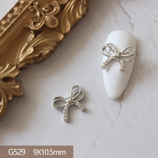 G522-G531 Gold Rhinestone Nail Art 10pcs Lot Decoration Set - Himpall