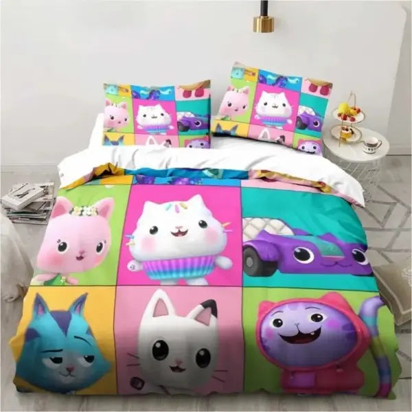 Gabby Dollhous Printed Polyester Children 3D Children’S King Size Bedding Duvet Cover Set Cute Printed Cartoon Quilt
