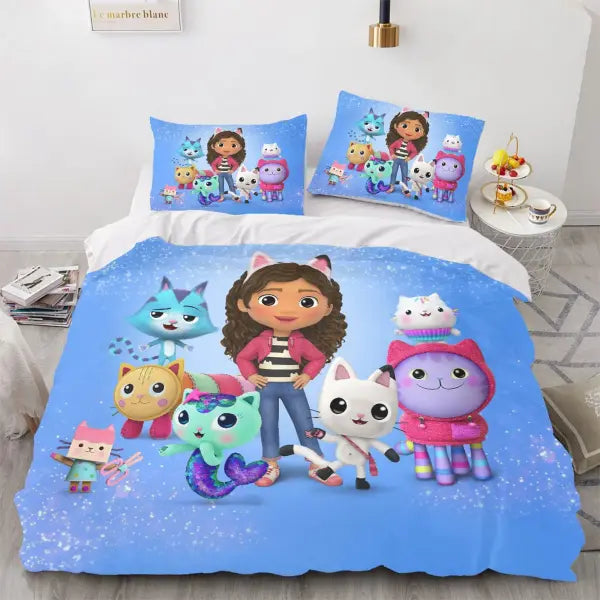 Gabby Dollhous Printed Polyester Children 3D Children’S King Size Bedding Duvet Cover Set Cute Printed Cartoon Quilt