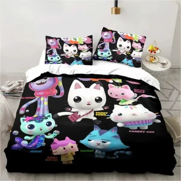 Gabby Dollhous Printed Polyester Children 3D Children’S King Size Bedding Duvet Cover Set Cute Printed Cartoon Quilt