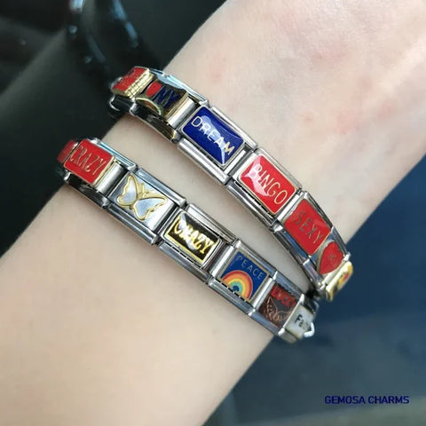 GEMOSA Glaze Italian Charm Links – DIY Jewelry for 9mm Bracelet - Himpall