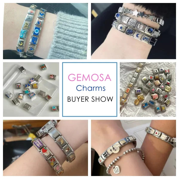 GEMOSA Glaze Italian Charm Links – DIY Jewelry for 9mm Bracelet - Himpall