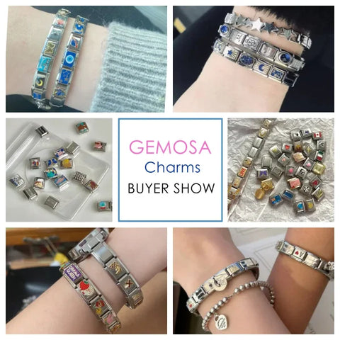 GEMOSA Glaze Italian Charm Links – DIY Jewelry for 9mm Bracelet - Himpall