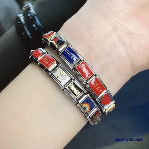 GEMOSA Glaze Italian Charm Links – DIY Jewelry for 9mm Bracelet - Himpall