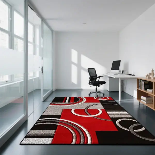 Geometric Modern Style Carpet - Non-Slip Gaming Room Area Rug for Living Room & Coffee Tables - FLANNEL-4 / 200x250cm