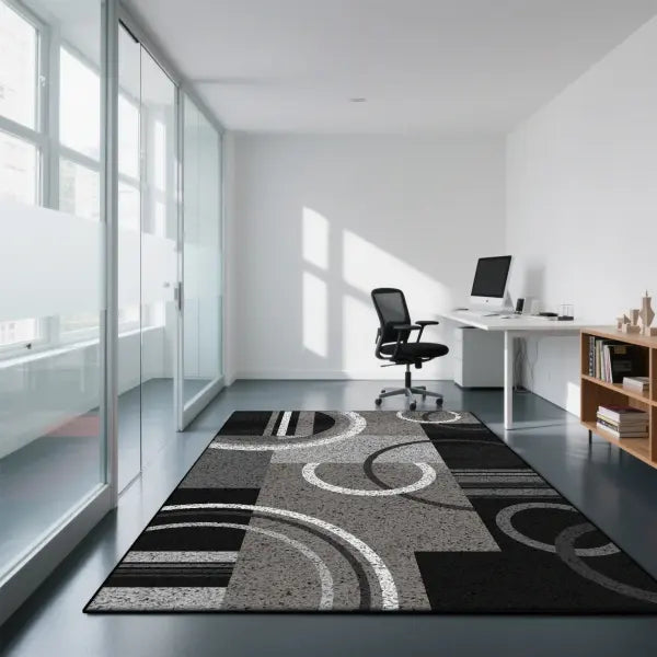 Geometric Modern Style Carpet - Non-Slip Gaming Room Area Rug for Living Room & Coffee Tables - FLANNEL-3 / 180x280cm