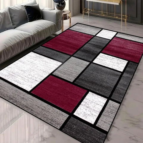 Geometric Pattern Area Rugs - Washable Non-Slip Carpets for Living Room & Tatami Mats - 1 / 120x160cm