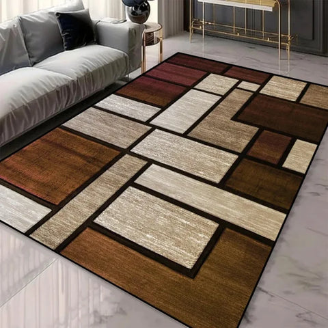 Geometric Pattern Area Rugs - Washable Non-Slip Carpets for Living Room & Tatami Mats - 2 / 40x60cm