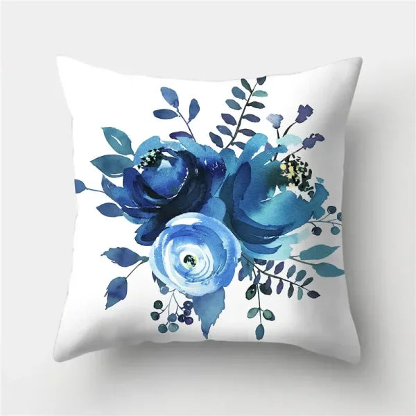 Geometric Sofa Cushion Pillowcase - Blue & Grey Home Decor Pillow Cover - 299 / 60x60cm