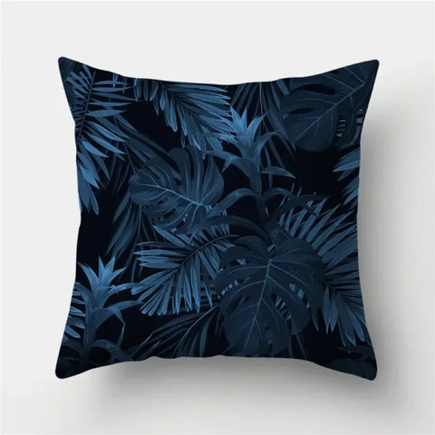 Geometric Sofa Cushion Pillowcase - Blue & Grey Home Decor Pillow Cover - 298 / 55x55cm