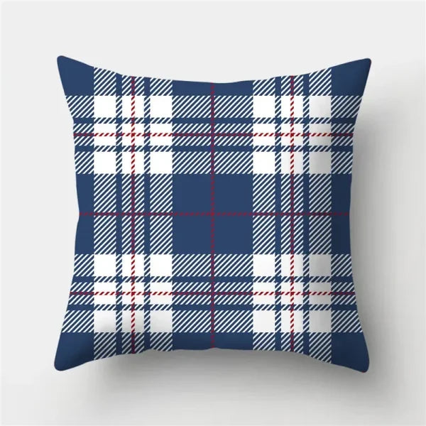 Geometric Sofa Cushion Pillowcase - Blue & Grey Home Decor Pillow Cover - 288 / 45x45cm