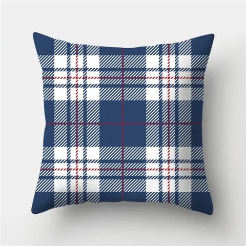 Geometric Sofa Cushion Pillowcase - Blue & Grey Home Decor Pillow Cover - 288 / 45x45cm