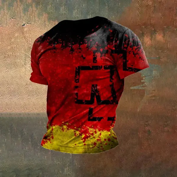Germany Flag Men T-Shirt Lyocell Blend Streetwear Top - S48TX2216 / 5XL