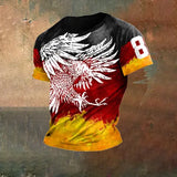 Germany Flag Men T-Shirt Lyocell Blend Streetwear Top - S48TX2217 / 3XL