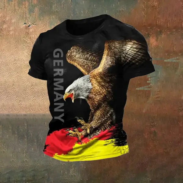 Germany Flag Men T-Shirt Lyocell Blend Streetwear Top - S48TX2213 / 5XL