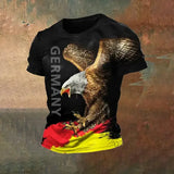 Germany Flag Men T-Shirt Lyocell Blend Streetwear Top - S48TX2213 / 5XL