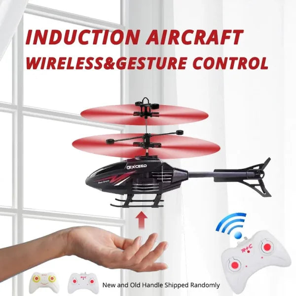 Gesture Control RC Helicopter with LED Light for Kids - Himpall