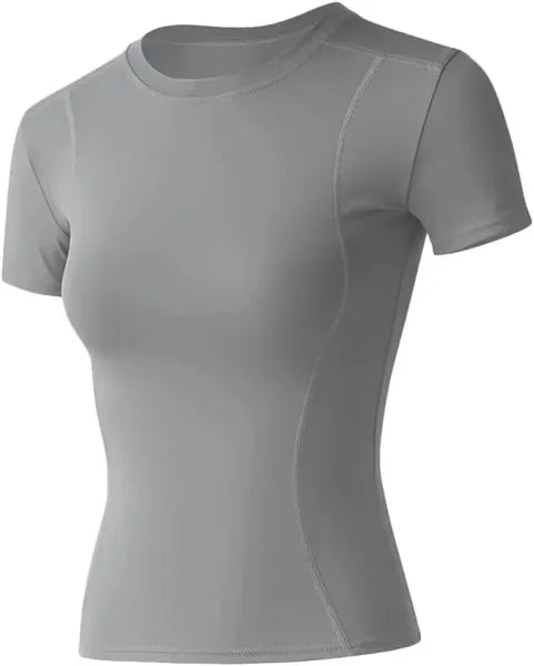 Girls' Nylon Knit Short Sleeve Top for Everyday Wear - Himpall