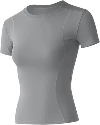 Girls' Nylon Knit Short Sleeve Top for Everyday Wear - Himpall